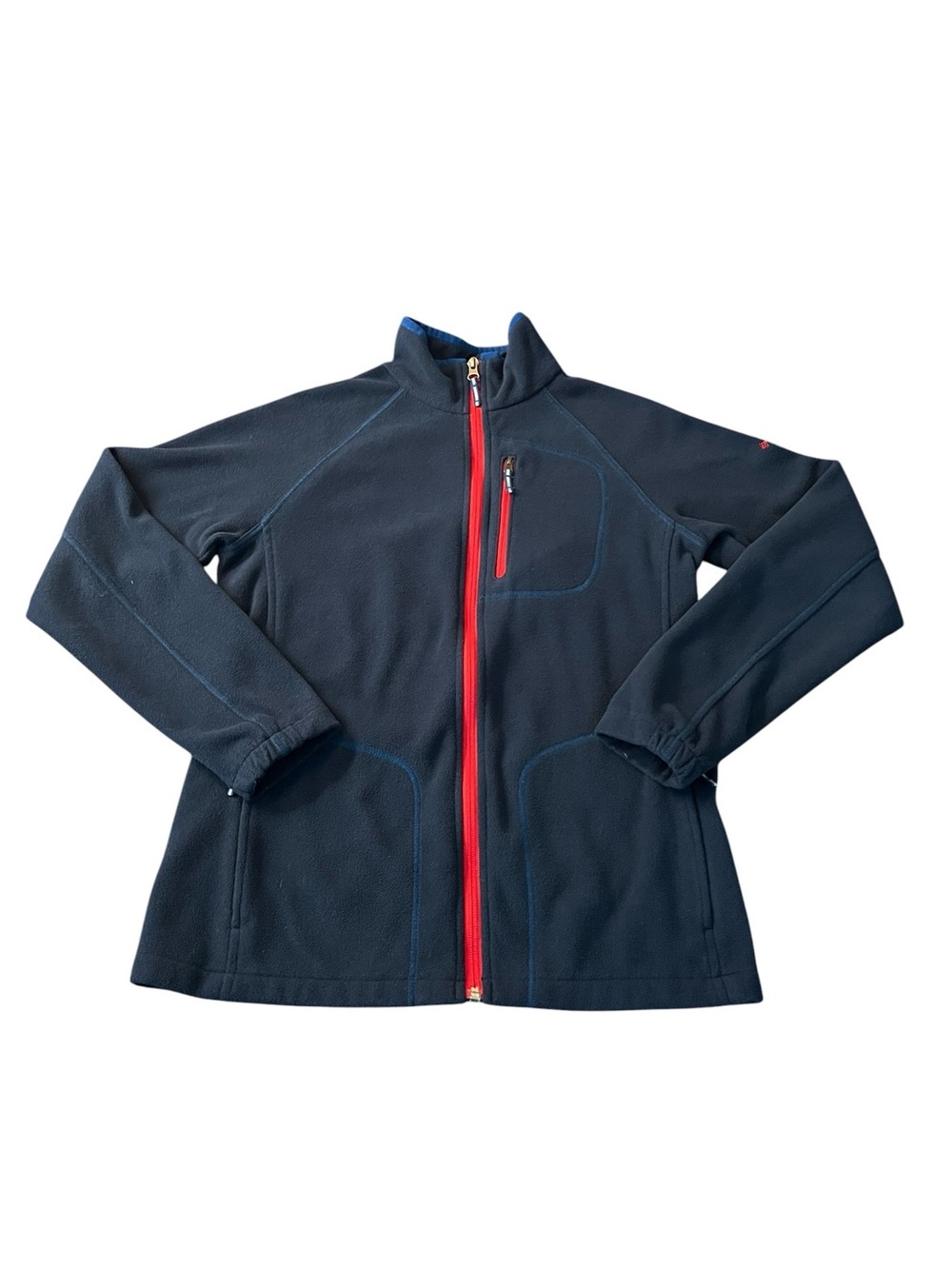 Columbia Sportswear Kids Navy Fleece Jacket with Red Zipper Size 14-16